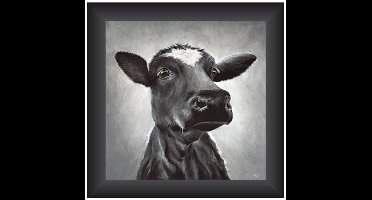 Schilderij Koe links kijkend 40x40cm